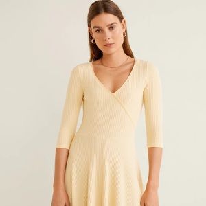 Mango cotton knit dress